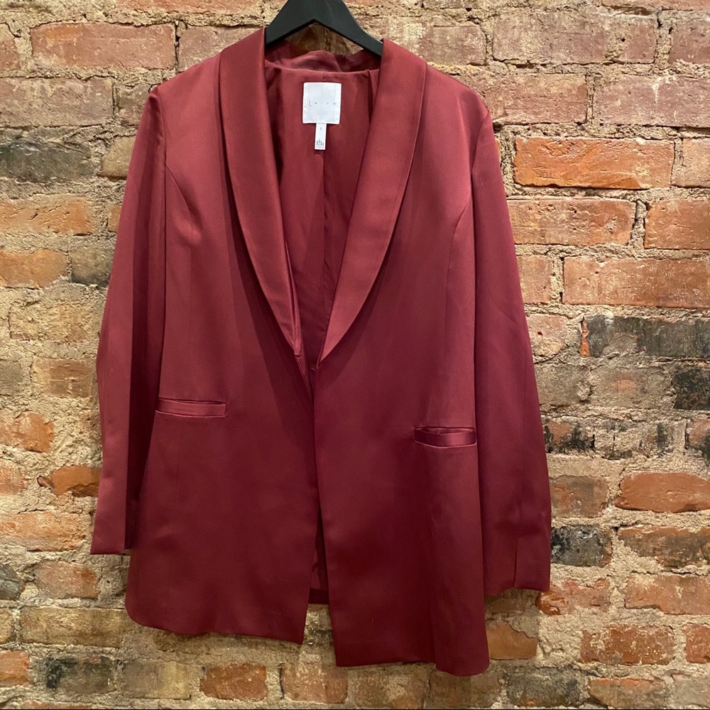 Leith satin blazer